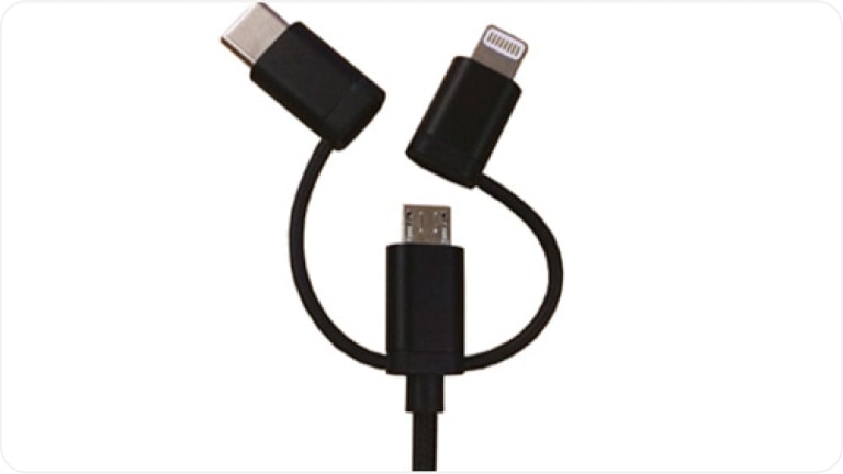 Cabo 3 em 1 da linha de acessórios originais Chevrolet para a picape Montana.