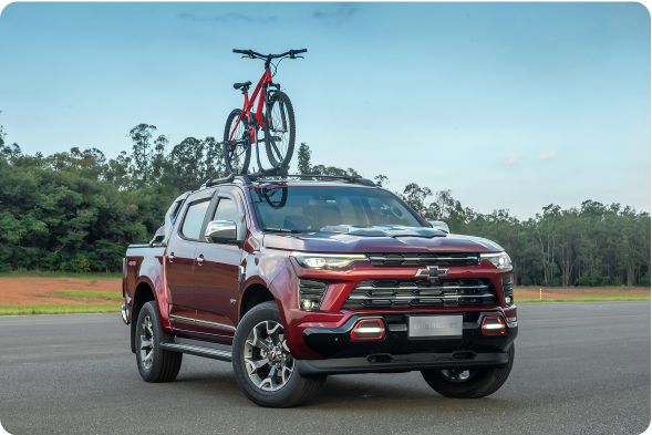 S10 com uma bicicleta no teto