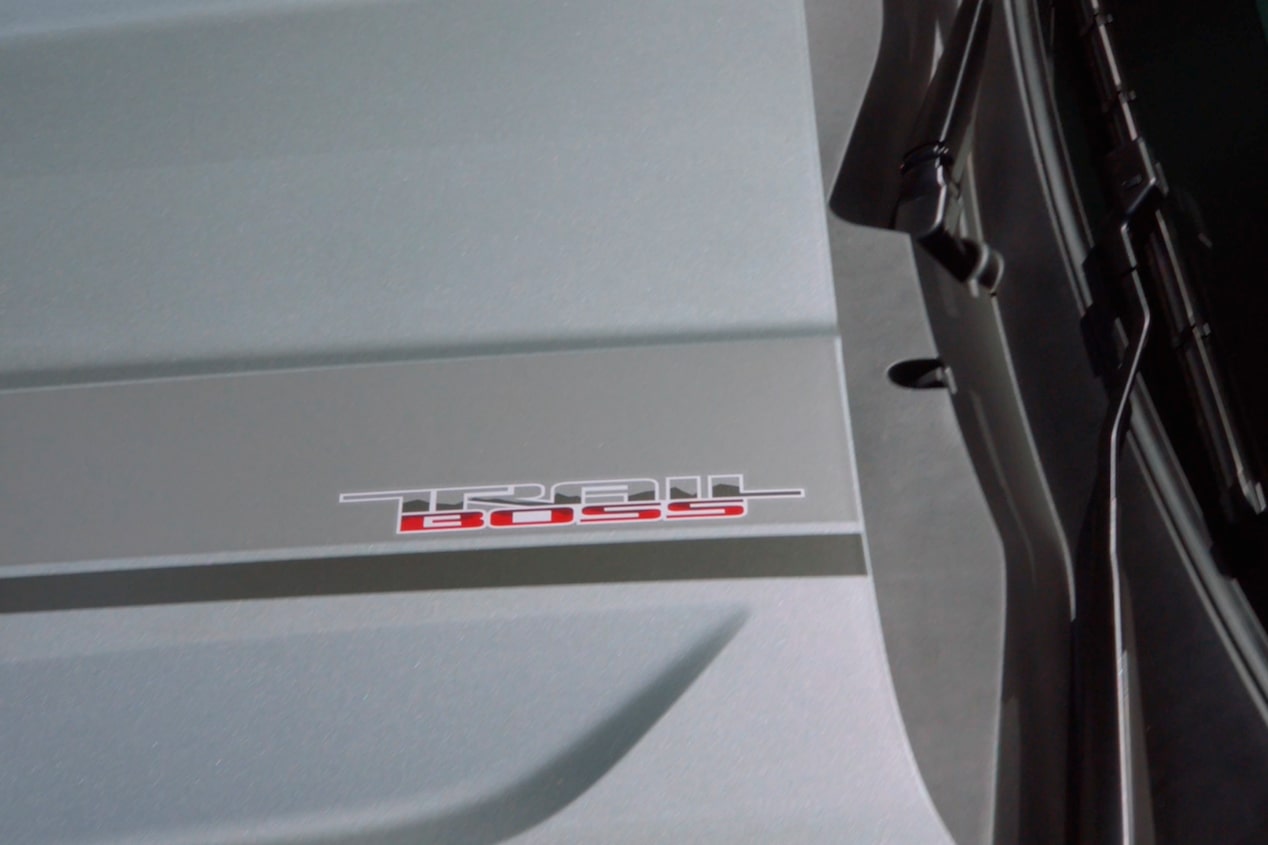 Foco em detalhe da Chevrolet S10 Trail Boss.