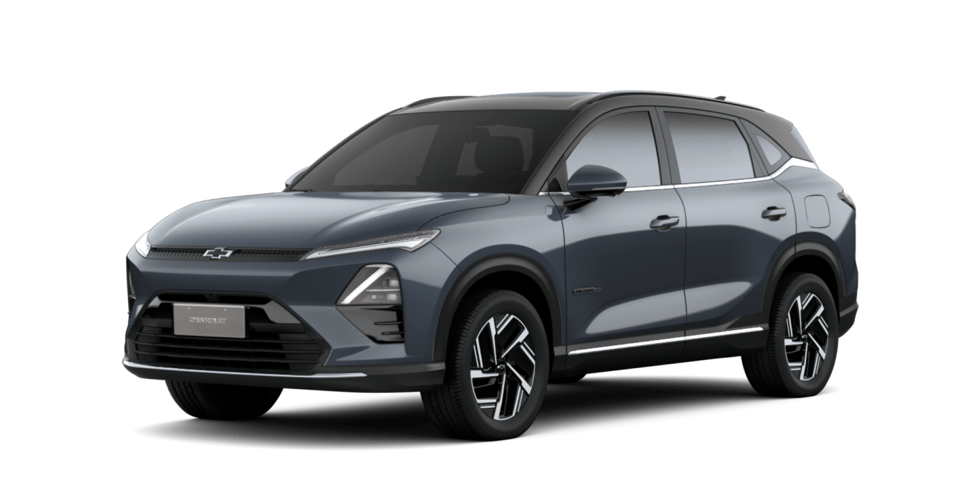 Captiva EV da Chevrolet na cor cinza diamantina