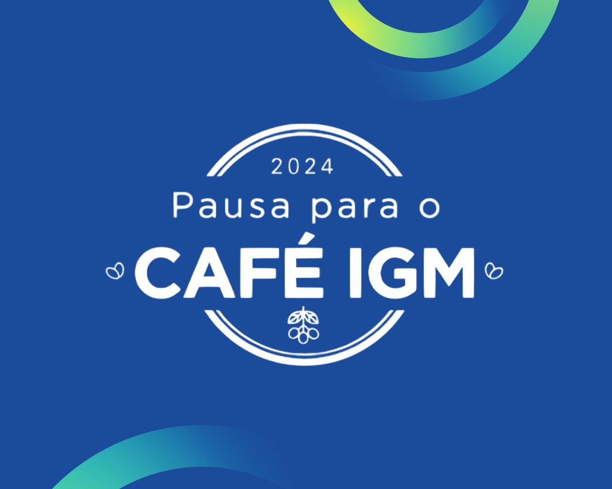 Arte representando o Pausa para o café IGM